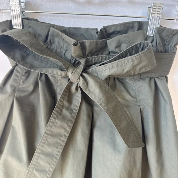 High waist belted flare midi skirt with pockets - Picture 2 of 7